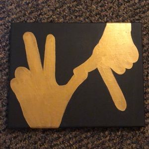 Customizable Sorority Handsign Canvas